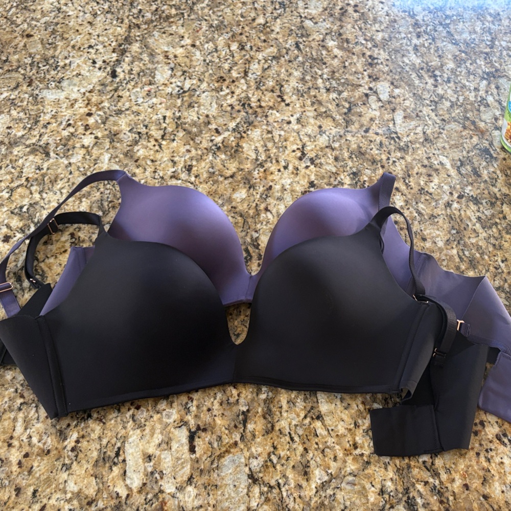 Maidenform Black and Purple Bras